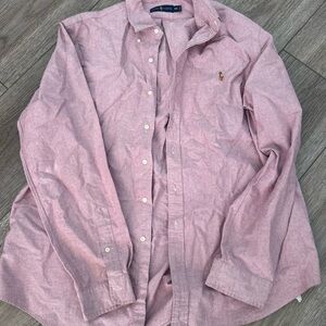 Polo Ralph Lauren XXL Pink Oxford Button Down Shirt Classic Fit Pony Logo